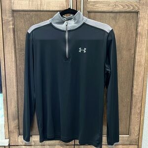 Boy’s Black & Grey Under Armour Quarter Zip